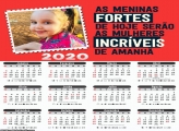 Calendário Meninas 2020