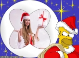 Feliz Natal Home Simpsons Moldura