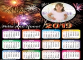 Calendário Feliz Ano Novo 2019