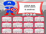 Calendário Capitão América Cute 2026