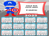 Calendário Capitão América Cute Infantil 2023