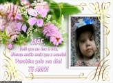 Mãe Parabéns pelo seu Dia Te Amo Moldura