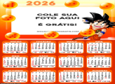 Calendário Dragon Ball Goku 2026