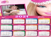 Calendário Rosto da Barbie 2021