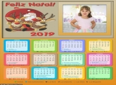 Calendário Papai Noel Legal 2019 Moldura