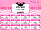 Calendário Minnie Mouse Tema 2026