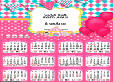 Calendário Circo Rosa para Meninas 2026