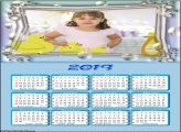 Calendário Patinhos Infantis 2019 Moldura