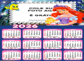 Calendário Linguado e Pequena Sereia 2026